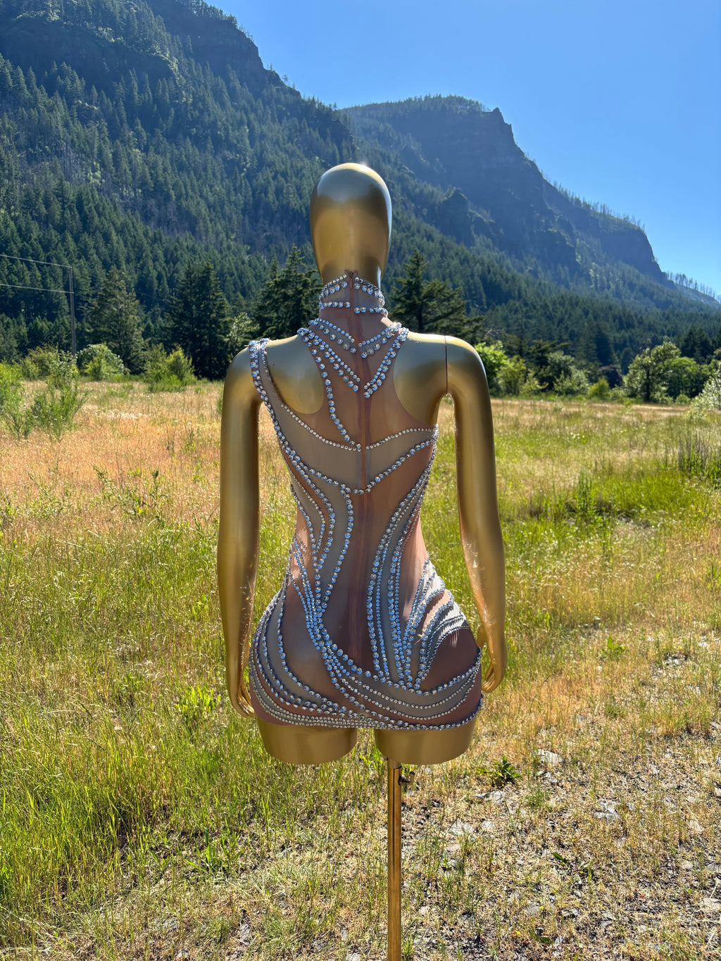 Rhinestone Muse Mini Dress