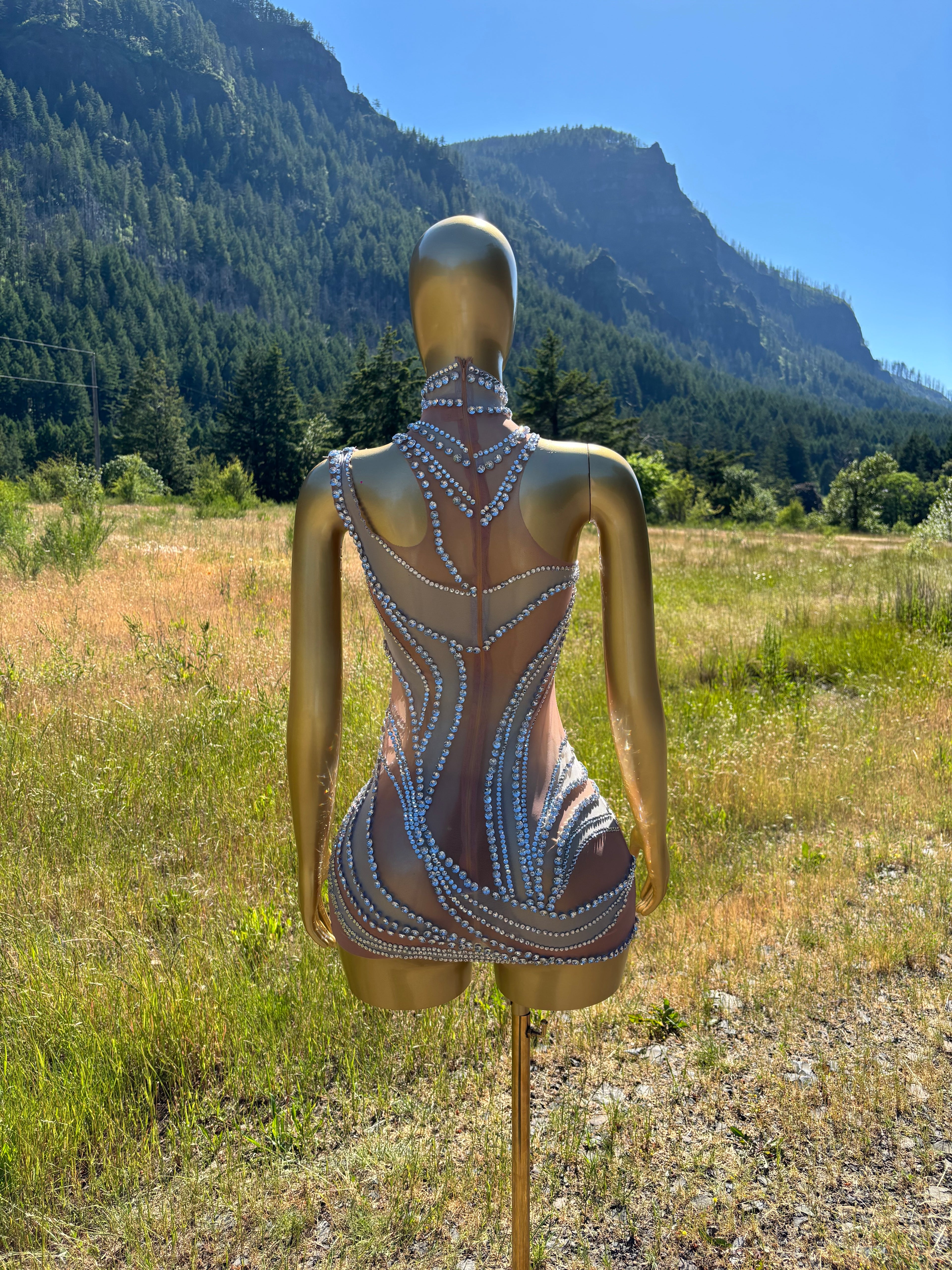 Rhinestone Muse Mini Dress