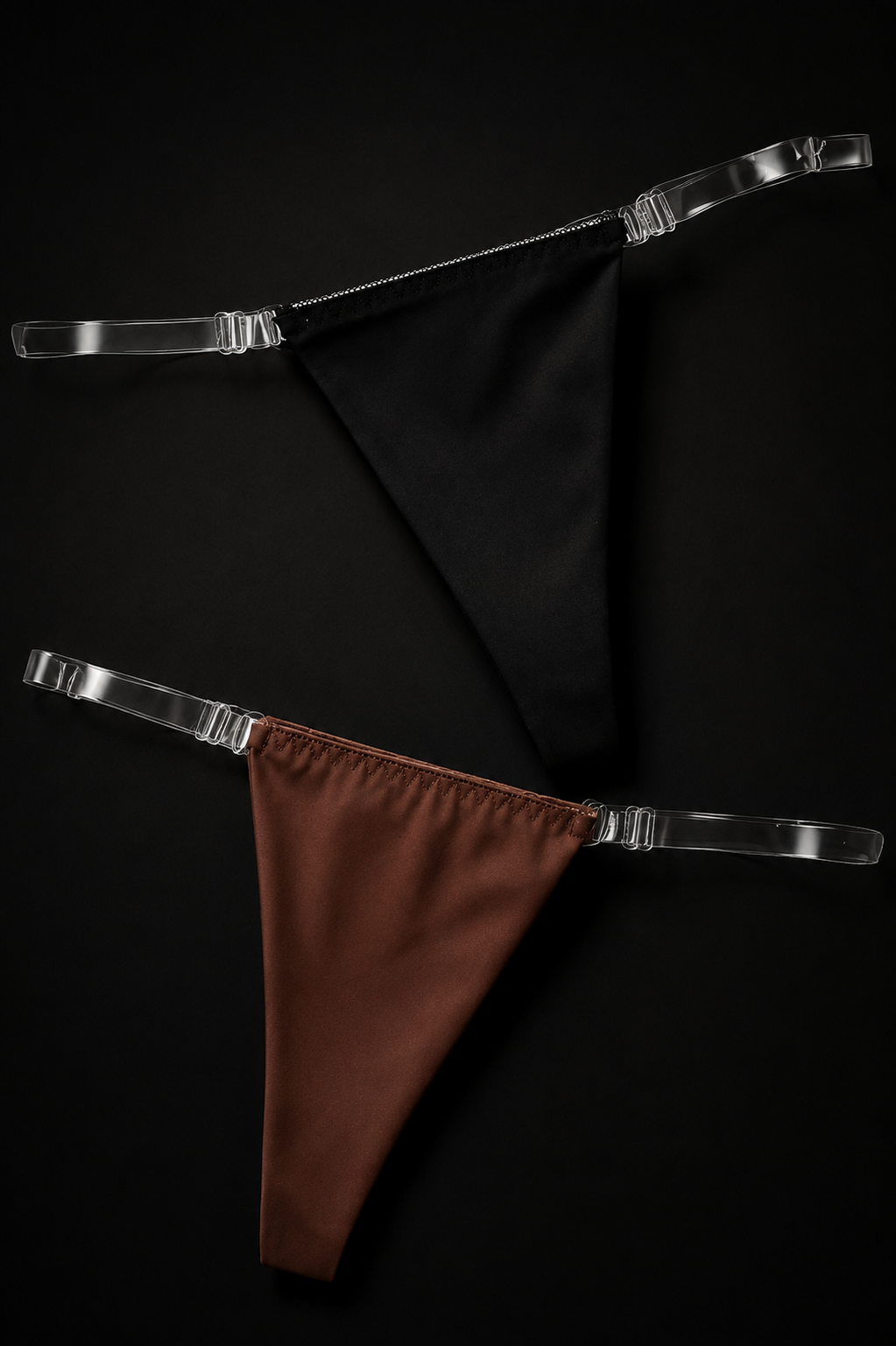 Barely There Dark Complexion Clear Strap Panties