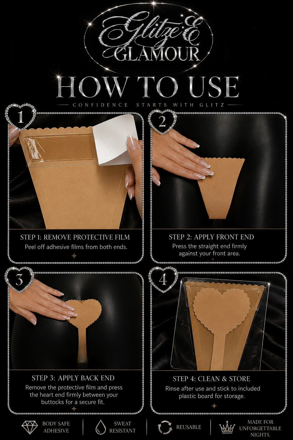 Barely There Reusable Adhesive Thong | Caramel (Tan)