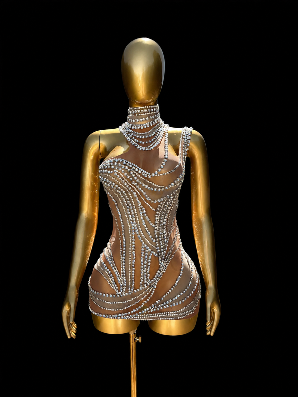 Rhinestone Muse Mini Dress