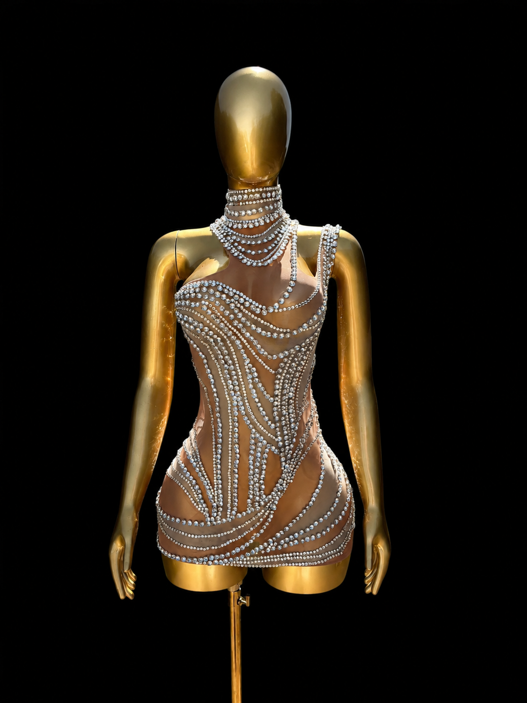 Rhinestone Muse Mini Dress