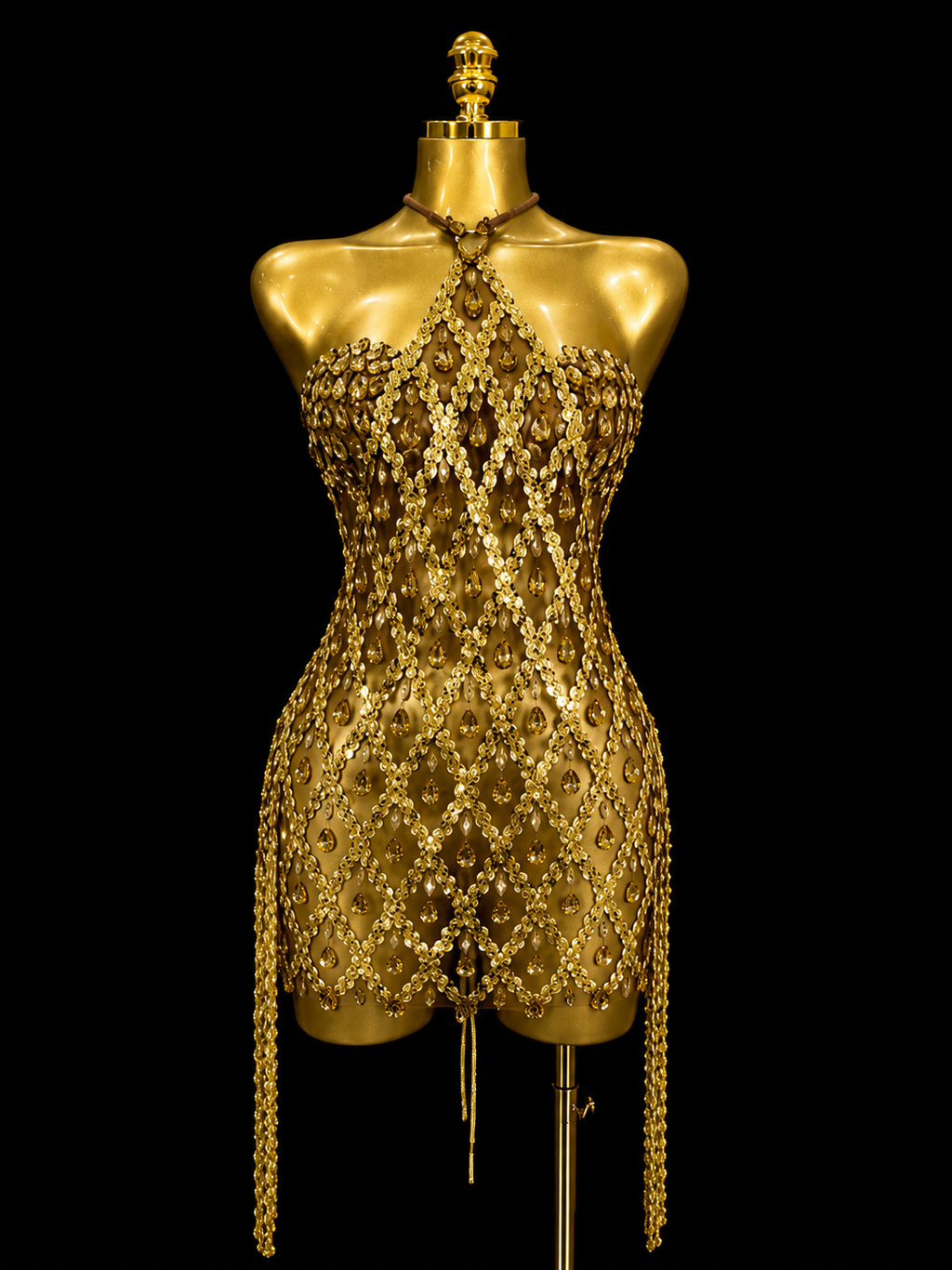 Raindrop Sheath & Corset | Gold