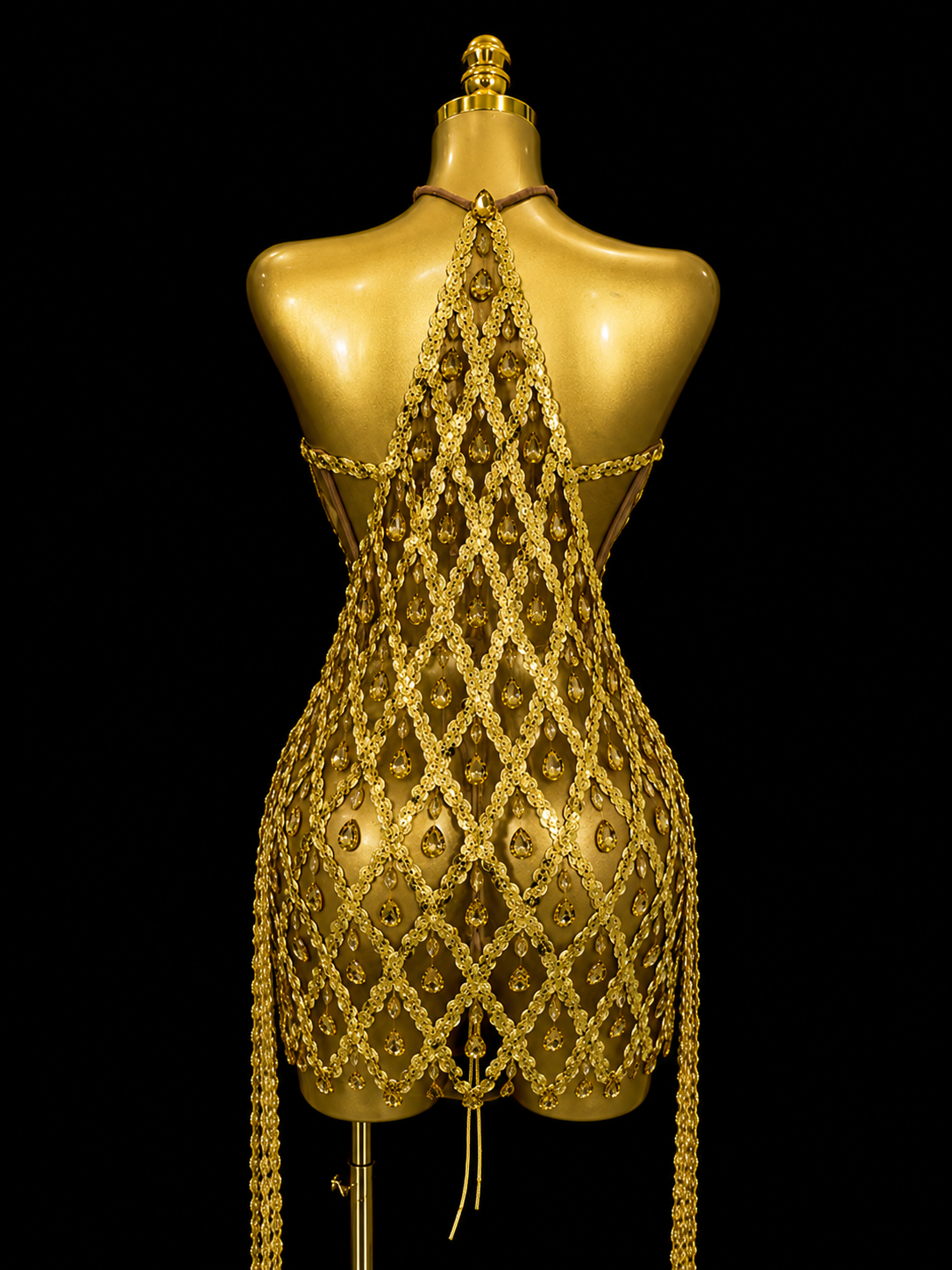 Raindrop Sheath & Corset | Gold