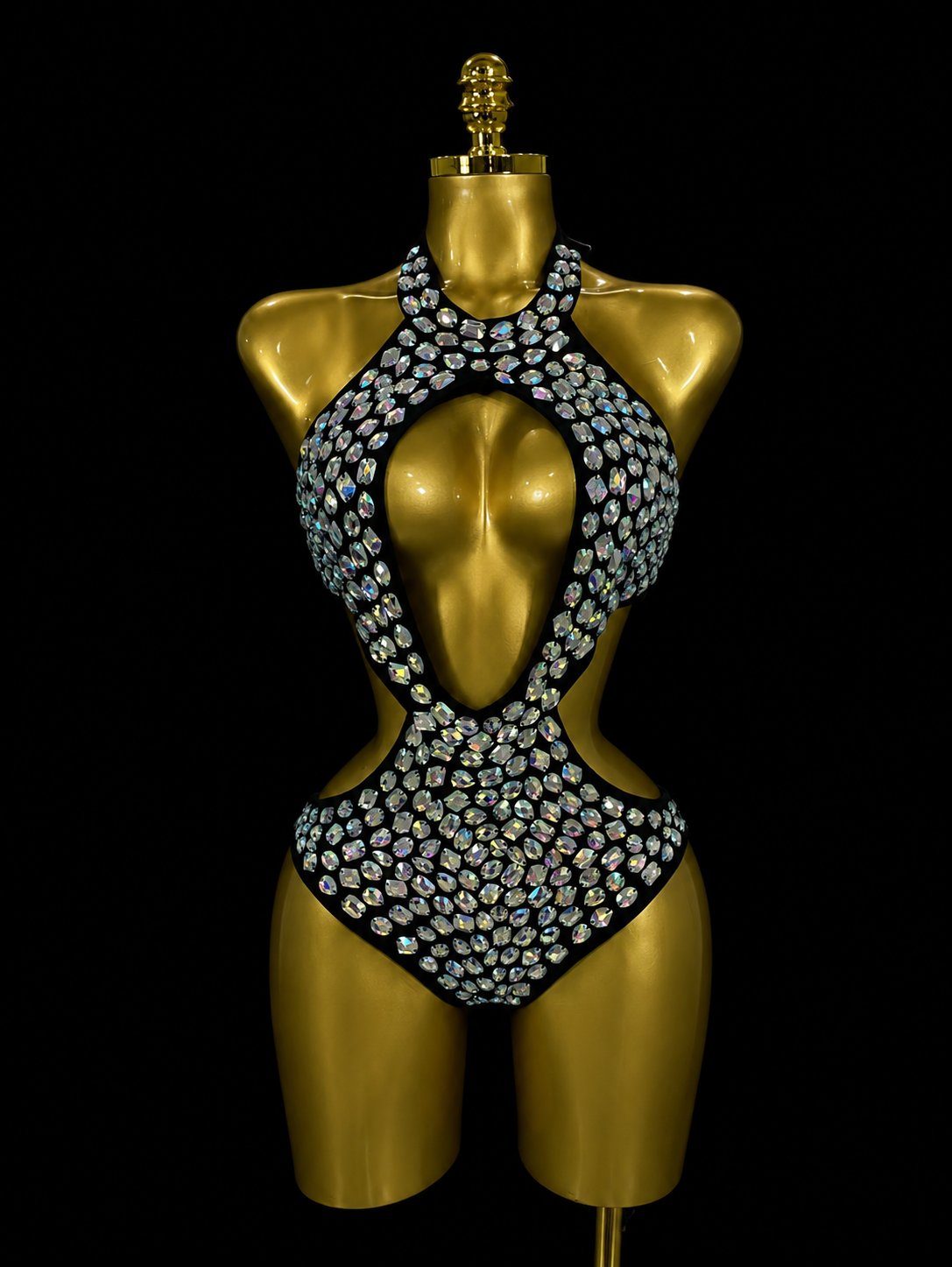 Crystal Cutout Bodysuit
